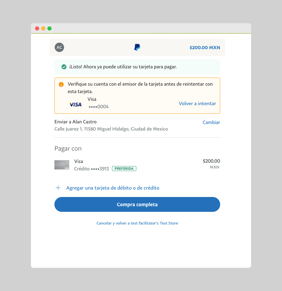 Screenshot of app Paypal